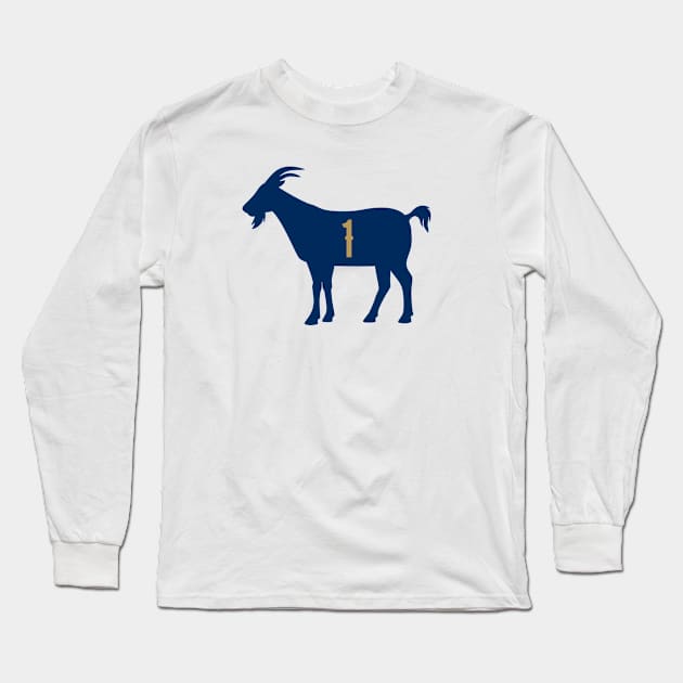 NO GOAT - 1 - White Long Sleeve T-Shirt by KFig21